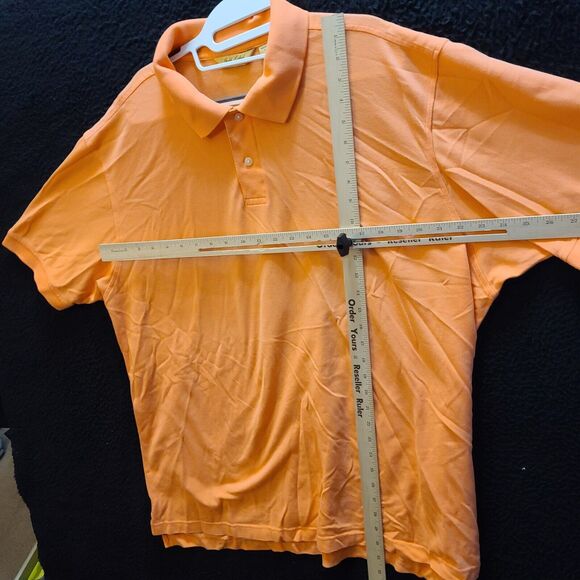 Gold Label Roundtree & Yorke Mens Polo Orange Size 2X Big 100% Cotton Pullover - Picture 4 of 12